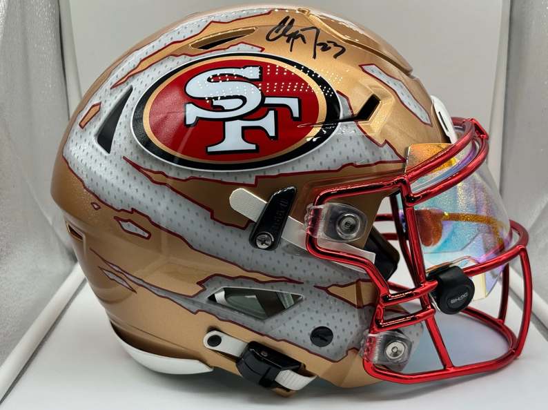 Nub Grafix custom-painted San Francisco football helmet
