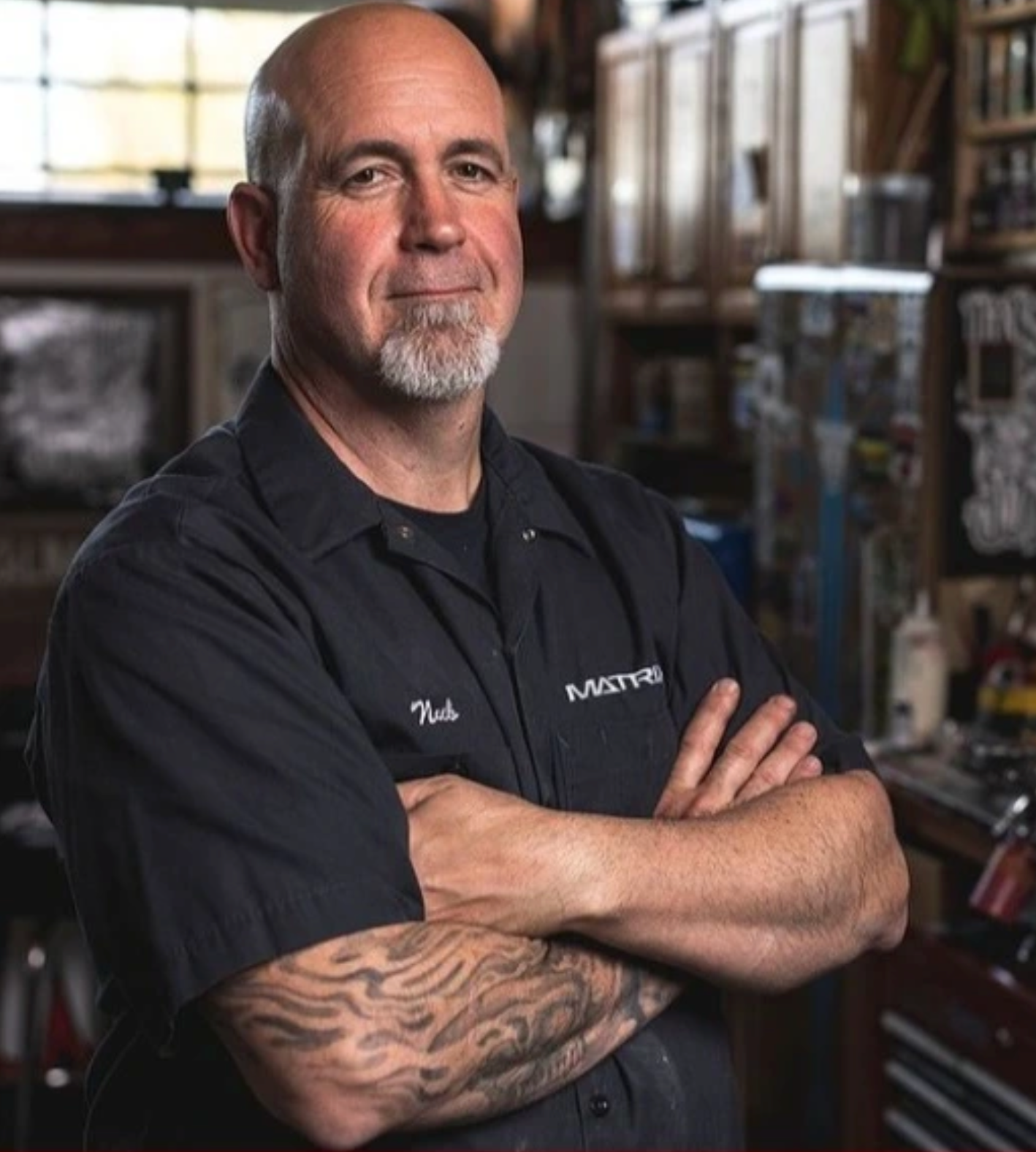 Nub Grafix in his custom-paint studio